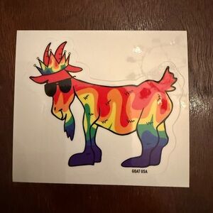 GOAT USA Rainbow Goat Sticker